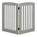 Ef Furniture 36 in. Ruffluv 2 Panel Expansion Pet Gate Large - Grey 253604